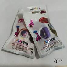 1pc New PopPuck Fidget Anti-Stress Toy, Elastic Pop Out Finger Toy, (Random Style And Partial Components)