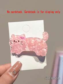 5 Pcs Cute & Sweet Cartoon Cat & Dog Shaped Hair Clips, Suitable For Girls - Multicolor - View 8