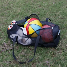 1 pieza Bolsa de almacenamiento grande para baloncesto y fútbol, mochila deportiva para entrenamiento de yoga y fitness, construcción duradera de PVC