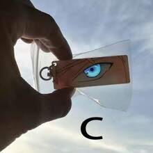 1pc Creative Glow-In-The-Dark Eye Shaped Pendant Charm, Anime Acrylic Luminous Eye Keychain