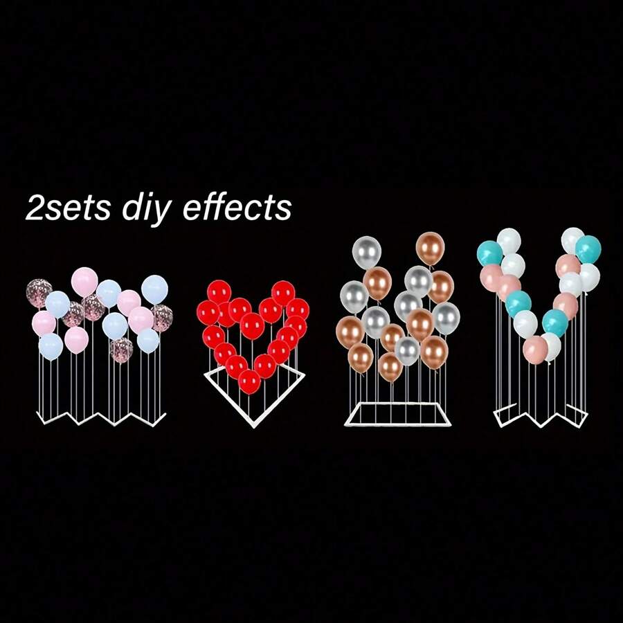 2 套多功能气球拱门套件：适用于婚礼、生日或圣诞派对装饰、情人节用品、派对装饰 - 透明 - 查看 1