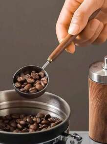 1PC Coffee Spoon With Vintage Walnut Handle, Stainless Steel Coffee Spoon, Stainless Steel Tea Spoon, And Seasoning Spoon Back To School