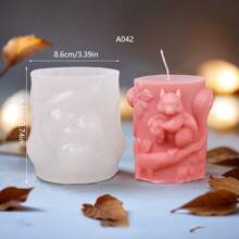 考拉花栗鼠形状硅胶蜡烛模具