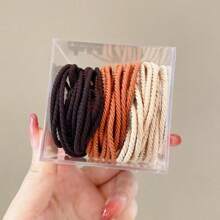 50 件男士高弹力发带，纯色罗纹运动发饰，适合锻炼、聚会、休闲装马尾辫固定器发圈发橡皮筋发圈发绳，头饰