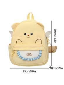 Cartoon Fashion Backpack; Beautiful Travel School Bag; Interesting Patchwork Pattern And Fashionable School Design, Backpack, School Bag.