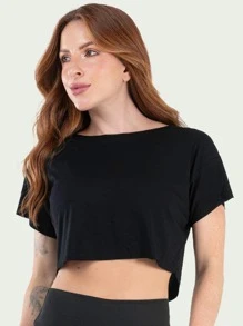 Women's Fitness Gym Cropped Kit 2 - màu đen - Xem 3