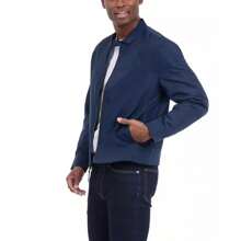 Michael Kors Men's Lightweight Moto Jacket |  | Men Sports Jackets - 藏蓝色 - 查看 5