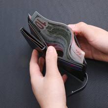 CarrKen Men's Ultra- Mini Credit Minimalist Multifunctional Short Billfold Pop-Up Aluminum Alloy Holder Mini Wallet Card Wallet - Black - View 9