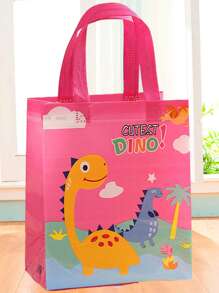 12 个防水恐龙图案无纺布可重复使用购物袋，派对/生日礼物手提袋，适合母亲节、伴娘礼物、毕业礼物、生日礼物、结婚礼物、生日、新娘、婚礼 - 彩色 - 查看 6