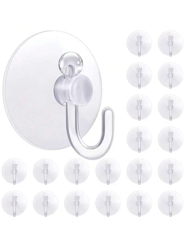 10 peças (5 cm) ganchos de ventosa de plástico transparente - bem presos, à prova d'água - adequados para janelas, vidros, chuveiros, banheiros e paredes de cozinha - perfeitos para uso diário, festivais, festas e decorações de carnaval