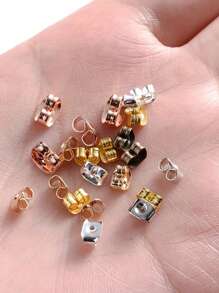 200pcs Alloy Butterfly Scroll Earring Backs - Secure Stopper Caps For DIY Jewelry Making - Studs & Posts