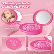 1 pezzo Set di giocattoli cosmetici da gioco per bambine, giocattoli di trucco per il ruolo di principessa, set di trucco portatile per principessa, adatto per bambine di 3-8 anni, ottimo regalo per compleanni (non cosmetici veri)