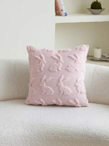 1pc Easter Rabbit Embroidery Plush Cushion Cover,Suitable For Commuting All Seasons,Home Decor For Living Room,Bedroom,Party - Multicolor - View 16