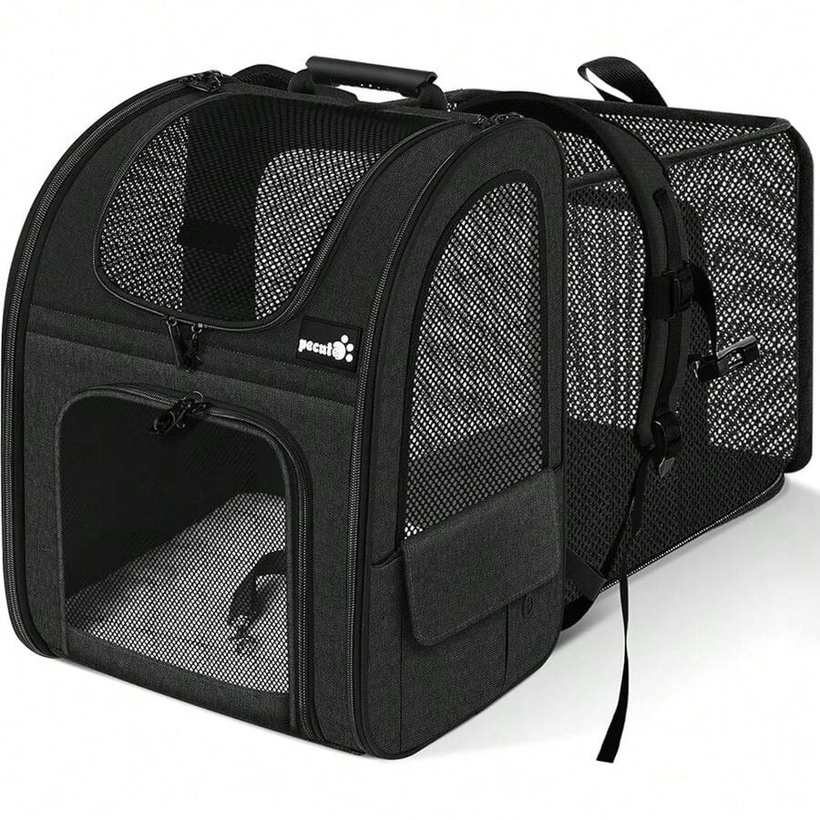 Katzen-Rucksack Mit Blasen-Ausbau: Atmungsaktiv, Erweiterbar, Für Große Katzen Bis 10 Kg, Perfekt Für Wandern & Reisen