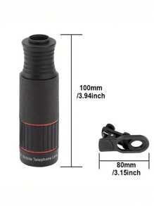 1 pièce Objectif téléphoto optique HD 32X pour smartphones, objectif multicouche 4K avec fonction anti-tremblement, clip universel pour téléphone, matériau en caoutchouc, convient à la plupart des téléphones portables, idéal pour les passionnés d'extérieur