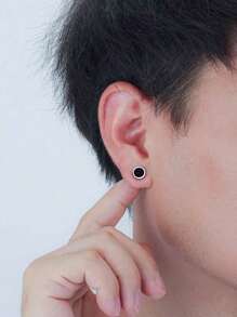 钛钢耳环套装，新款时尚朋克男士耳环，简约优雅的设计，复古不褪色女士耳环，百搭时尚配饰 - 彩色 - 查看 6