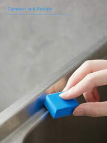 2pcs Rust Remover & Stain Remover, Magic Eraser Sponge, Abrasive Sponge Block, Blemish-Free Sponge Wipe, For Bathroom Glassware, Kitchen Pot Stains, Faucet, Cookware & Glassware Cleaning Tool, Removes Dirt, Rust & Limescale