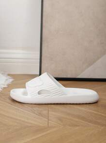 女士平底凉鞋，时尚户外运动拖鞋，柔软 EVA 一体式结构，夏季 - 白色 - 查看 6