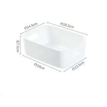 10 Pieces White Plastic Storage Basket With Handle - Multifunctional Rectangular Storage Box For Kitchen Cabinets, Bathroom And Pantry - Perfect For Spices, Snacks Essentials, Shelf Basket - Multicolor - View 12
