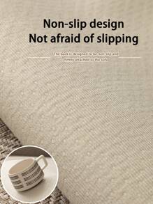 1pc All-Season Linen-Like Sofa Cushion Cover, Style Pet-Friendly Anti-Dirty Anti-Slip Sofa Slipcover, Scratch Resistant For L-Shaped Combo Sofa And 1/2/3/4 Seat Sofa (Sold Individually), Spring/Autumn