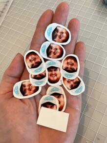 LARGE Face Confetti With Glossy Finish,Graphic Print - Style2 Face Sticker - View 4