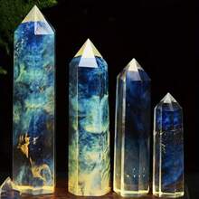 Yellow Crystal Quartz Point Obelisk With Lemon Smell/Clear Smelt Quartz Polished Chunks/Special Gift/Meditation Stone, Home Decoration Figurine Ornaments, Crystal Crafts, Valentine's Day, Jewelry Patterns, Beading&Jewelry Making