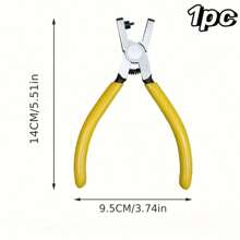 1pc Universal Leather Punch Tool, Suitable For Belts, Shoelaces, Watch Straps, Leather Punching - Yellow - View 13