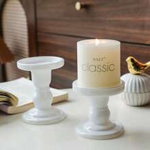 1pc Roman Column Glass Candlestick, Suitable For Party, Wedding Decor, Tabletop Candle Holder - Multicolor - View 9