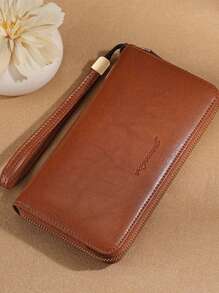 2025 New Fashion Big Capacity Zip-Up Genuine Soft Leather Women's Wallet Long-Style Card Holder Clutch For Women Wallet Mini Wallet Purse Wallet Wallet Coin Wallet Wristlet - Multicolor - View 10