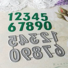 1 件原装可爱基本实用数字 0 至 9 金属切割模具切割模具生日婚礼装饰剪贴簿纸工艺模具 DIY 剪贴簿和印章模板用品 - 銀色 - 查看 7