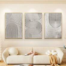 3pcs Abstract Paintings, Lines, Plants, Bohemian Posters, Home Decor, Canvas Materials, Decorative Wall Paintings, Decorative Wall Paintings Frameless Gifts Birthday Graduation