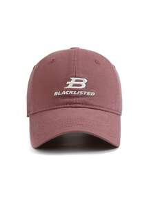 1 pezzo Cappellino da baseball classico con ricamo della lettera B, stile da strada versatile e protezione solare, regolabile e confortevole, unisex