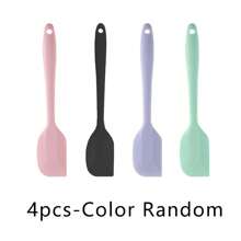 1/4pcs Heat Resistant Silicone Spatulas, Non-Stick Butter Cream Scraper, Kitchen Cake Baking Mixing Tool For Restaurants - Multicolor - View 11