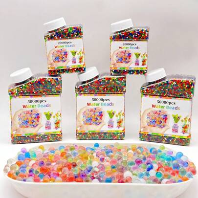 50000pcs/40000pcs/20000pcs/3000pcs/1000pcs Colorful Hydrogel Jelly Beads, Water Beads For Soilless Planting, Vase Fillers, Wedding Arrangements, Birthday Party Decorations, Flower Arrangements, Floating Candles, Home Decor (Mixed Color) Gifts Graduation Room Decor Flower Vase Glass Vase