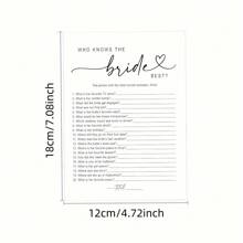 Who Knows The Bride Best? Card - Perfect For Bridal Showers, Bachelor's Parties And Wedding Fun Events Gifts Birthday Graduation