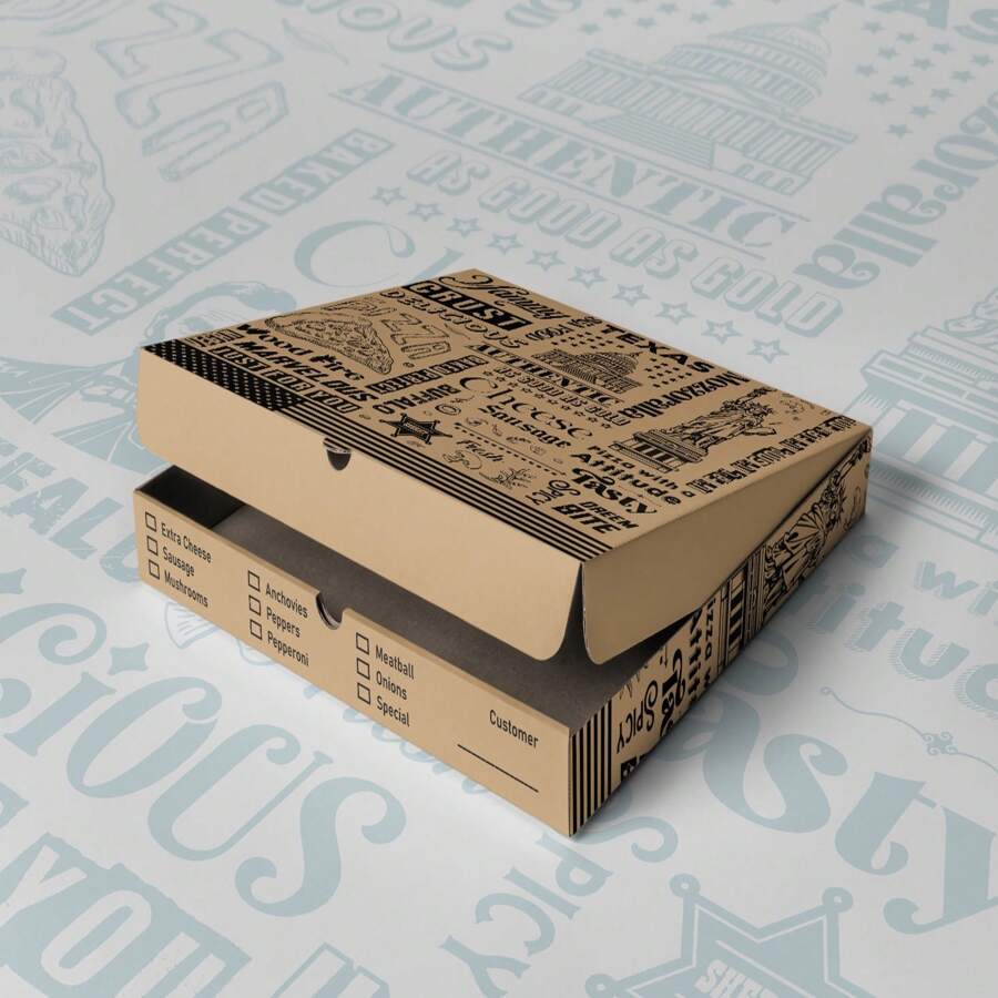 Pizza Box - Brown - View 1