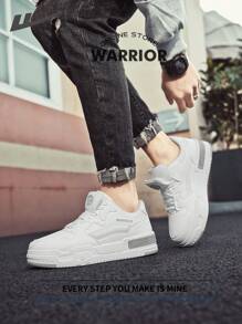 WARRIOR Warrior Men's Skateboarding Shoes Spring And SummerLightweight Comfortable Breathable Modest Style Casual Yet Sleek Sneakers Applicable Throughout The Year Wear-Resisting All-Day Wear Training Sneakers Running Shoes Little White Shoes