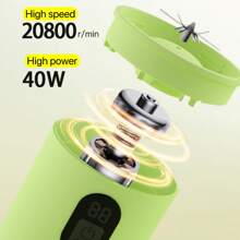 1件可攜式電動果汁機攪拌機，USB充電式，適用於製作奶昔、水果混合飲品與飲料，情人節、感恩節、聖誕節、母親節理想禮物，適合居家、廚房與旅行使用 - 彩色 - 查看 8