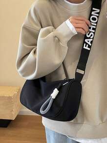 Grand sac à bandoulière, sac bandoulière diagonal, sac sportif polyvalent et décontracté de style ravioli