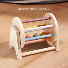 蒙特梭利婴儿木制硬币球忙碌鼓颜色形状识别配对益智感官玩具，婴儿学习辅助礼物 - 學具盒 - 查看 11