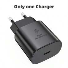 25W EU Plug Charger Set, PD 25W Fast Charging Kit, 25W Super Fast Phone Charger, Includes 3.3ft/6.6ft USB-C Charging Cable, Compatible With Samsung Galaxy S24 Ultra/S23/S22/S21/S20/S20, 15/15 Plus/16 Pro/16 Pro Max/Z Fold 5/Z Fold 5, Galaxy Tab S8/S8+/S7/S7+/A54/A34/A14/FE 5G/A52/A72, 25W Quick USB-C Charger With Type-C Cable, FCC And UL Certified. - EU C Type Plug(220-240V) - View 12
