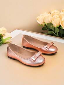 Fashion Versatile Kids Flat Shoes, New Girls Bowknot Casual Shoes