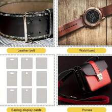 1pc Universal Leather Punch Tool, Suitable For Belts, Shoelaces, Watch Straps, Leather Punching - Yellow - View 4