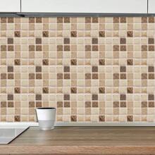 10pcs Mosaic Ceramic Tile Wall Stickers, 2D Flat Modern PVC Self-Adhesive Removable Wallpaper, Suitable For Home, Kitchen, Room, Wall Decor - Multicolor - View 8