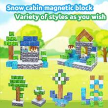 Magnetic Building Block Construction Set For STEM Skills, Creativity And Problem-Solving Development. 3D Magnetic Blocks With Magnets And Cubes, Endless Fun. Suitable For Boys And Girls Aged 3+ To Explore The Magnetic Cubic World. Montessori Sensory Toys For STEM Education, Perfect Sensory Gift For Boys And Girls (Color And Pattern Style Randomly Sent) - Multicolor - View 8