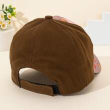 Gorra de béisbol de poliéster 100% con estampado de Capibara de dibujos animados para niños, ajustable con cierre a presión, protección solar, para uso en todas las estaciones, en color rosa para niños de 3 a 8 años, uso diario, vuelta al colegio, homecoming, regalo festivo
