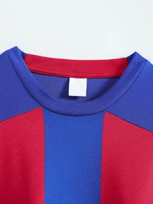[Custom-Made] 2pcs Messi Style Sports Training Moisture-Wicking Long Sleeve Sportswear Set, Size 10#, Suitable For Football, Exercise, Everyday Wear, With Customized Name Stylish, Fashion, Hipster, Casual, Minimal Chic Personalized, Customized, Custom, Unique Guy Costumes, Capsule Wardrobe, Boy Basic/Street Style Ideal Gifts For Him Boyfriend, Family, Friends For Birthdays, For Vacation/Holiday, For School/Competition, For Sports/Climbing