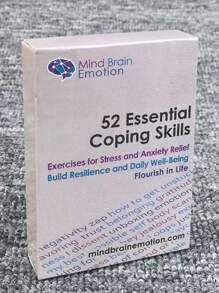 52张必备应对技巧卡片 - 压力管理、焦虑缓解练习 - 培养情绪敏捷性、韧性和自信心 - 青少年及成人自我关怀疗法游戏