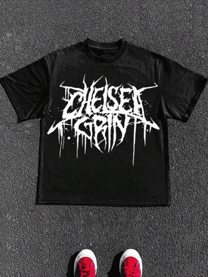 Plus Size 1 Pcs 100% Cotton Chelsea Grin - The  - T-Shirt  Graphic Print T Shirt  Tops TEE 220g Heavy Cotton T Shirt