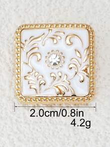 6pcs/Pack Vintage Pattern Resin Oil Drop Metal Buttons, For Uniform, School Wear, Sweater, Cardigan, Jacket, DIY Bags, Gift Box, Handicraft